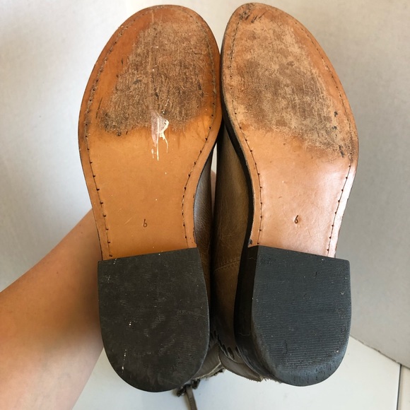 Steven Steve Madden Rannt taupe distressed tall studded boots - Picture 12 of 16